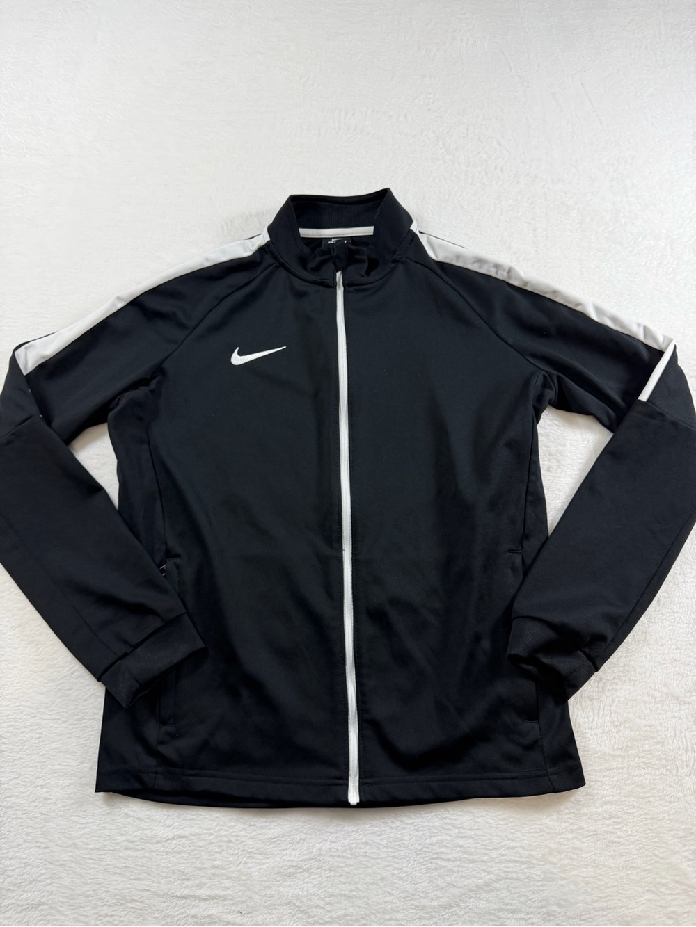 Nike Black Track Jacket with White Accents